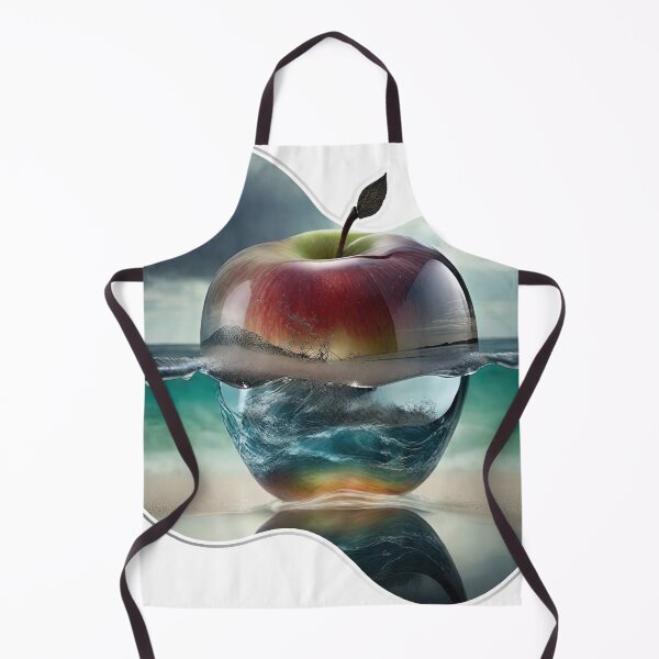 Item preview, lovely double exposure image by blending together a stormy sea and a glass apple. designed and sold by Natcharee.