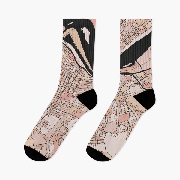 Item preview, Louisville Map Pattern in Soft Pink Pastels designed and sold by PatternMaps.