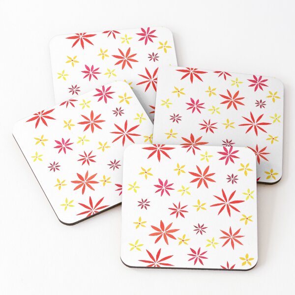 Item preview, Retro Red and Yellow Floral designed and sold by Rebecca Westlund Artist.