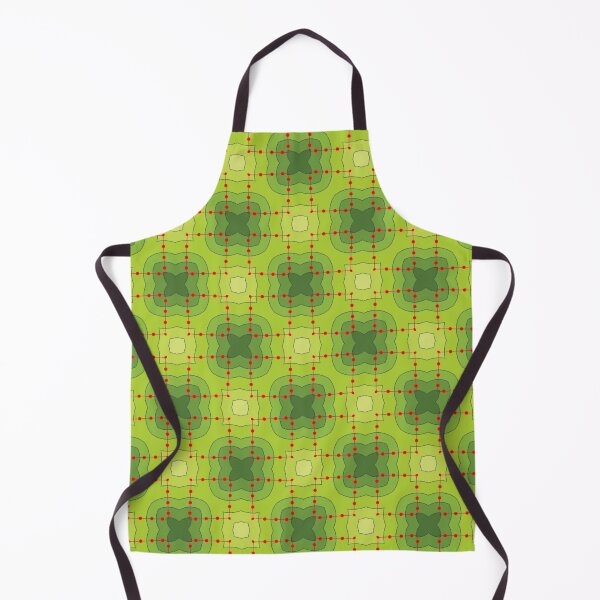 Item preview, squares of red knots on green designed and sold by ritusdesigns.