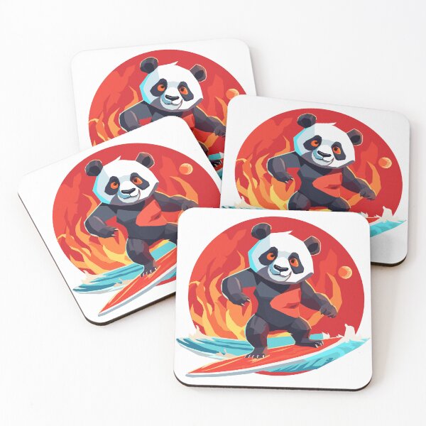 Item preview, Volcanic Panda Surfer designed and sold by Teeseas Wave.