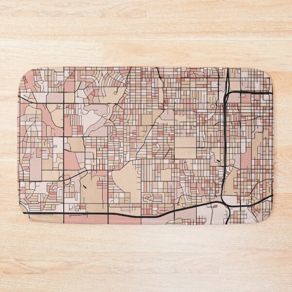 Item preview, Omaha Map Pattern in Soft Pink Pastels designed and sold by PatternMaps.
