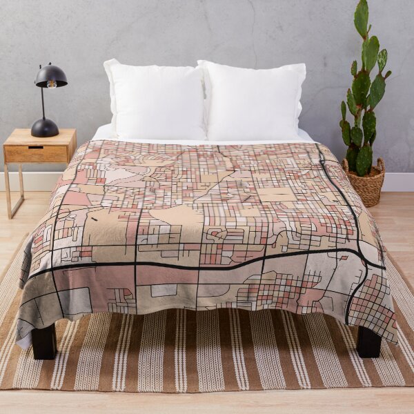 Item preview, Omaha Map Pattern in Soft Pink Pastels designed and sold by PatternMaps.