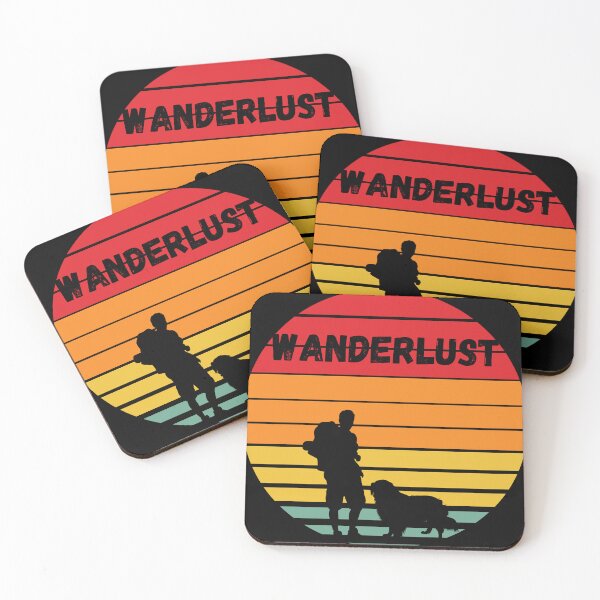 Item preview, Wanderlust at Sunset with Man and Dog designed and sold by Golden-Heaven.