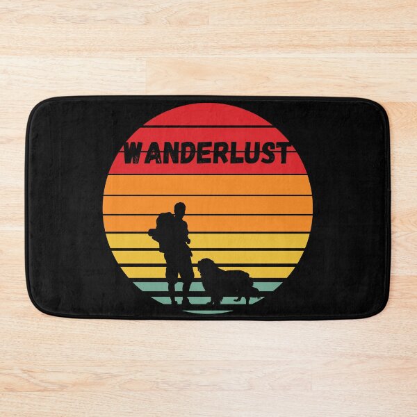 Item preview, Wanderlust at Sunset with Man and Dog designed and sold by Golden-Heaven.