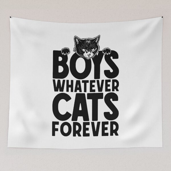 Item preview, Boys Whatever Cats Forever Funny Black Cat Lover Girl Quote designed and sold by GrandeDuc.