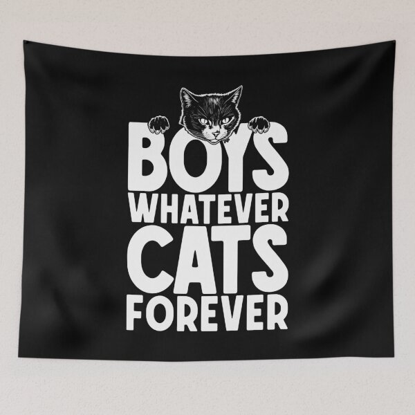 Item preview, Boys Whatever Cats Forever Funny Black Cat Lover Girl Quote designed and sold by GrandeDuc.