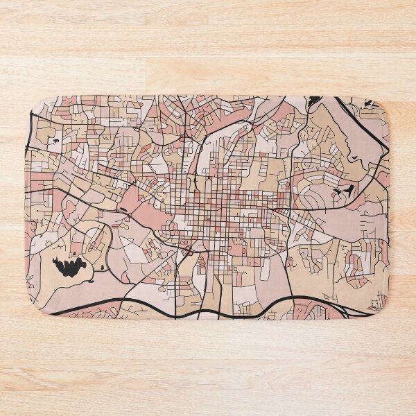 Item preview, Raleigh Map Pattern in Soft Pink Pastels designed and sold by PatternMaps.