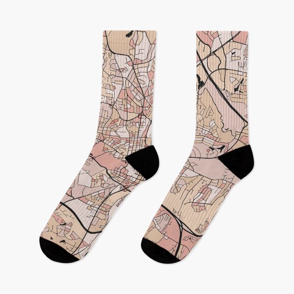 Item preview, Raleigh Map Pattern in Soft Pink Pastels designed and sold by PatternMaps.