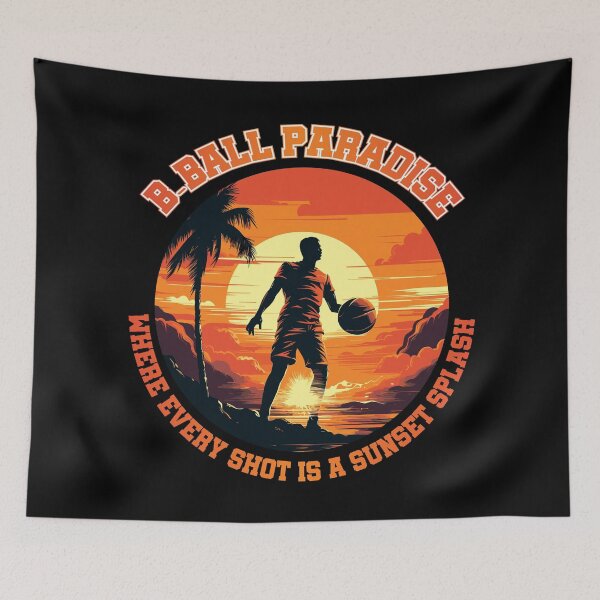 Item preview, Sunset Splash Basketball Paradise Illustration designed and sold by BNCH44.