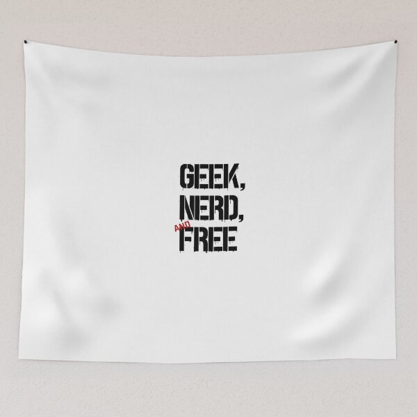Aperçu de l'œuvre GEEK, NERD ET GRATUIT créée et vendue par GeeklyShirts.