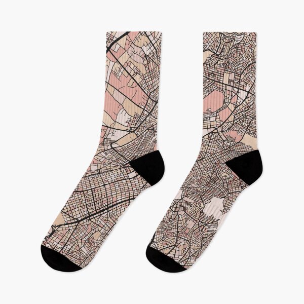 Item preview, Athens Map Pattern in Soft Pink Pastels designed and sold by PatternMaps.