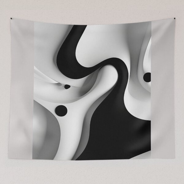 Item preview, Wavy Shapes in Black & White designed and sold by artify-visions.