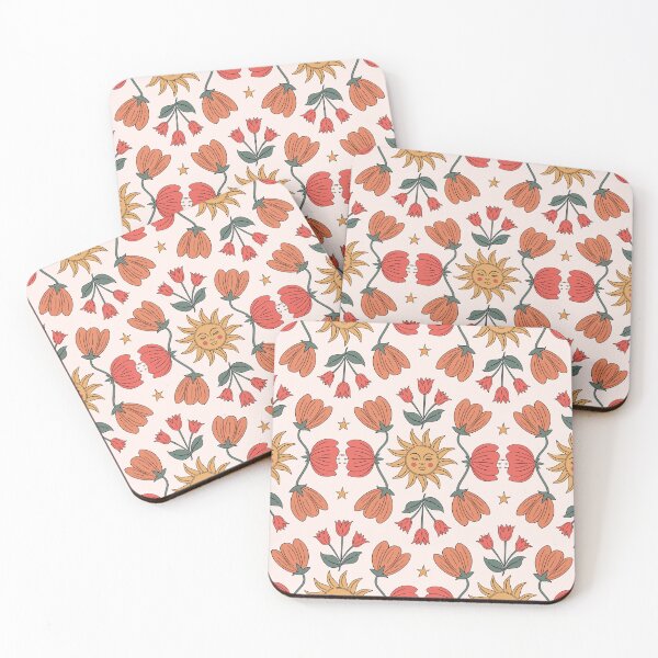 Item preview, Flowers and Sun Boho Seamless Pattern designed and sold by Acim0.