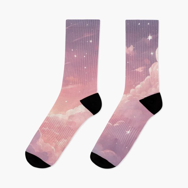 Item preview, Pastel Pink Anime Clouds Stars Sky designed and sold by AsiaTownStore.