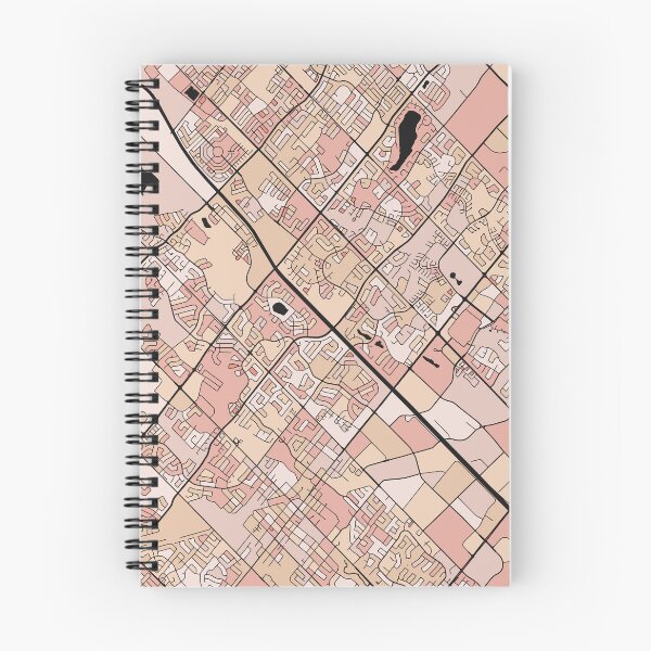 Item preview, Brampton Map Pattern in Soft Pink Pastels designed and sold by PatternMaps.