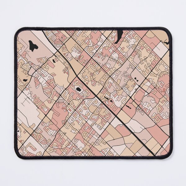 Item preview, Brampton Map Pattern in Soft Pink Pastels designed and sold by PatternMaps.