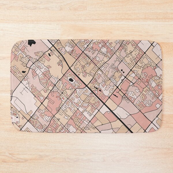 Item preview, Brampton Map Pattern in Soft Pink Pastels designed and sold by PatternMaps.