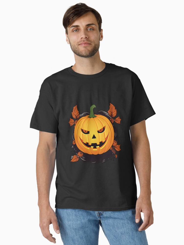 Thumbnail 1 of 7, Classic T-Shirt, Halloween Origin Pumpkin Creepy Costume designed and sold by Yellowriversss.