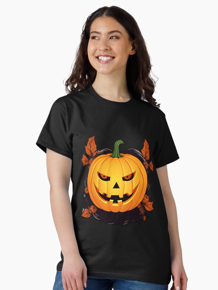 Thumbnail 2 of 7, Classic T-Shirt, Halloween Origin Pumpkin Creepy Costume designed and sold by Yellowriversss.
