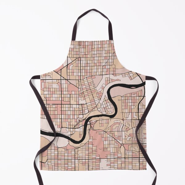 Item preview, Edmonton Map Pattern in Soft Pink Pastels designed and sold by PatternMaps.