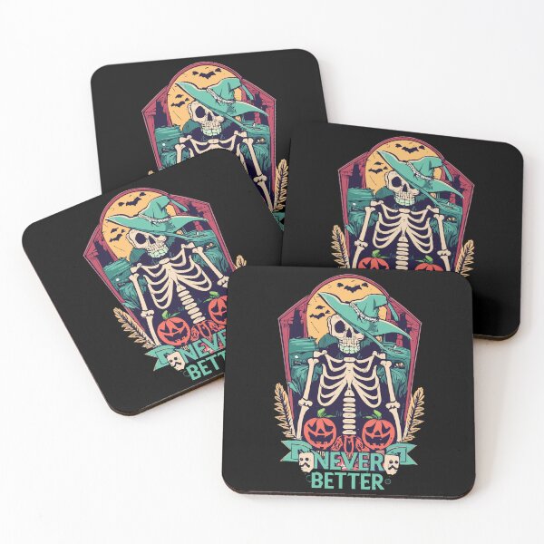 Item preview, Halloween Never Better Skeleton Floral Skull  designed and sold by PrintMastery.
