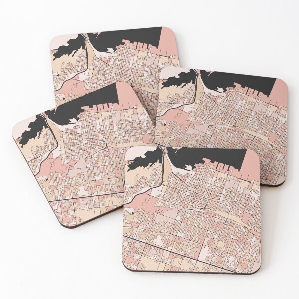 Item preview, Hamilton Map Pattern in Soft Pink Pastels designed and sold by PatternMaps.