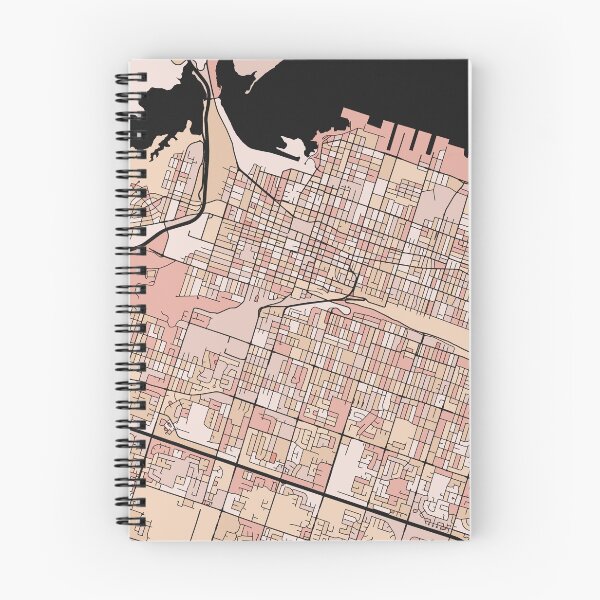 Item preview, Hamilton Map Pattern in Soft Pink Pastels designed and sold by PatternMaps.