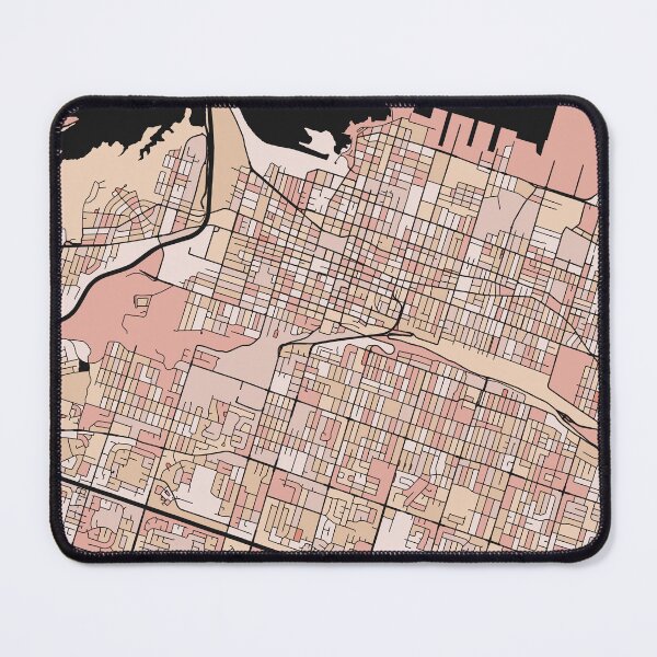 Item preview, Hamilton Map Pattern in Soft Pink Pastels designed and sold by PatternMaps.