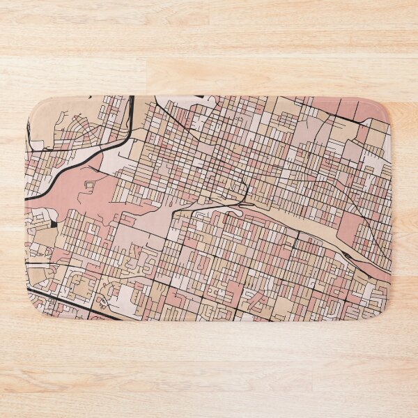 Item preview, Hamilton Map Pattern in Soft Pink Pastels designed and sold by PatternMaps.