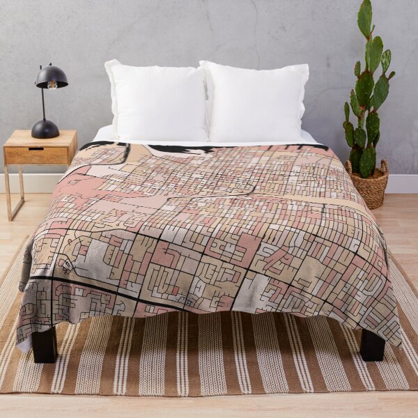 Item preview, Hamilton Map Pattern in Soft Pink Pastels designed and sold by PatternMaps.