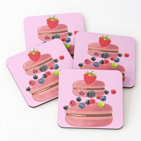 Item preview, Raspberries themed Macarons  designed and sold by Ssuwicha.