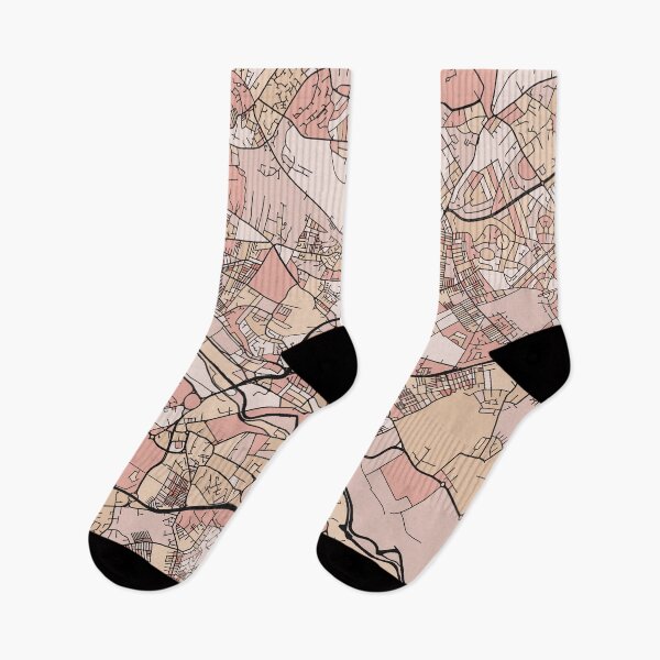 Item preview, Leeds Map Pattern in Soft Pink Pastels designed and sold by PatternMaps.