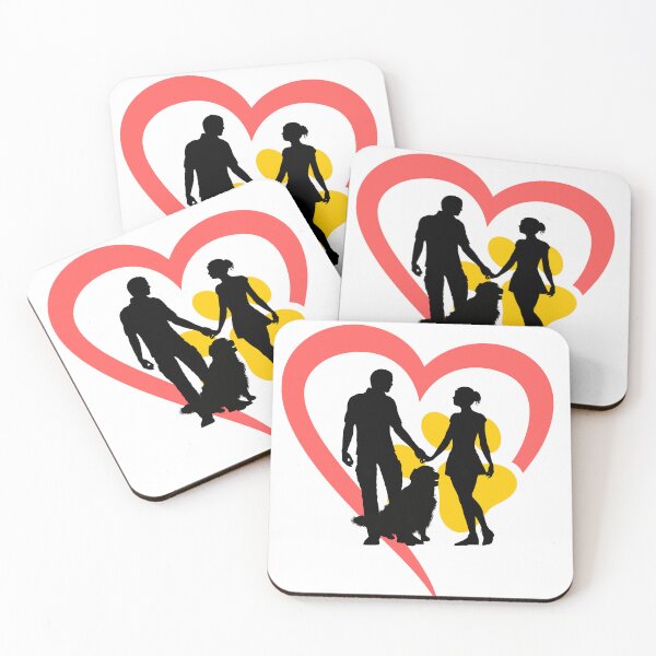 Item preview, couple with their dog designed and sold by Golden-Heaven.
