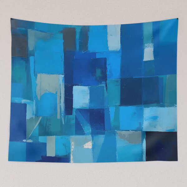 Item preview, A Geometric Blue Abstract Piece designed and sold by alacaz.
