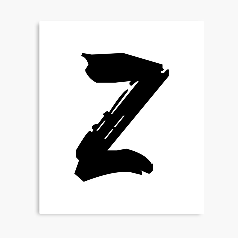 Z Brush Style Capital Brief Initial T Shirt Moderne Minimalistische Schriftart Logo Schriftart Schreiben Typografie Monogramm T Shirt Fotodruck Von Prezziefactory Redbubble