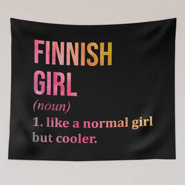 Item preview, Finnish Girl Definition Finland in Watercolor designed and sold by XCIV.