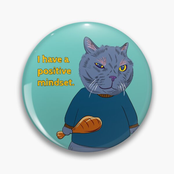 Item preview, British short hair Cat, I have a positive mindset designed and sold by Amber-Eyes.