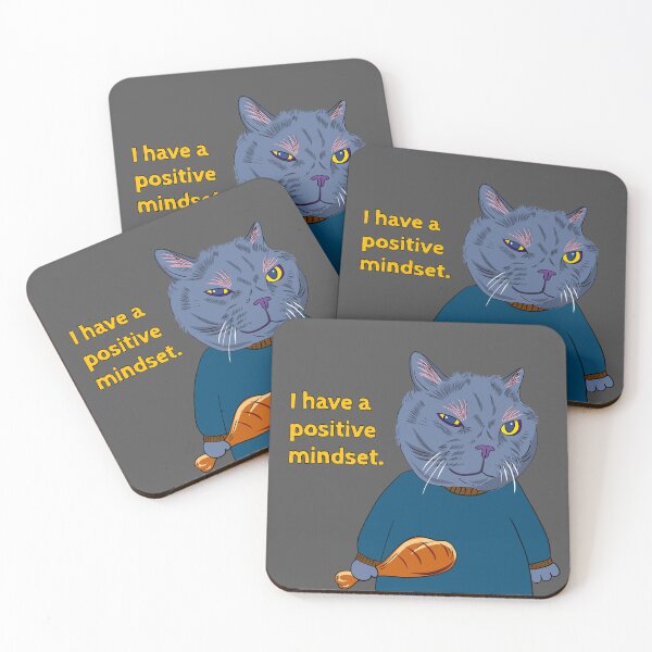 Item preview, British short hair Cat, I have a positive mindset designed and sold by Amber-Eyes.