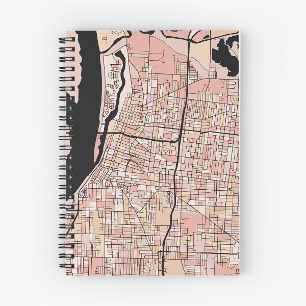 Item preview, Memphis Map Pattern in Soft Pink Pastels designed and sold by PatternMaps.
