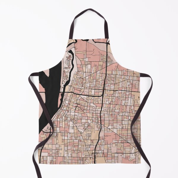 Item preview, Memphis Map Pattern in Soft Pink Pastels designed and sold by PatternMaps.