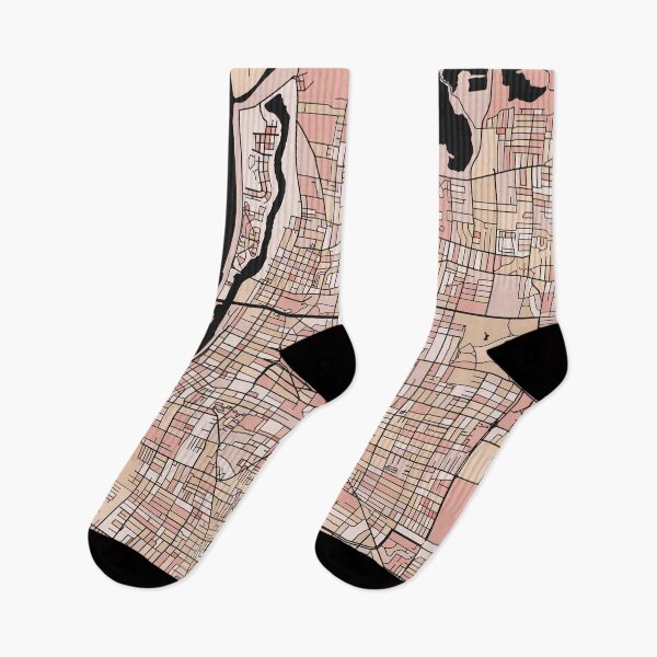 Item preview, Memphis Map Pattern in Soft Pink Pastels designed and sold by PatternMaps.