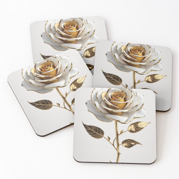 Item preview, A Single Gold Rose Design 002 designed and sold by Alexis Art Collection.