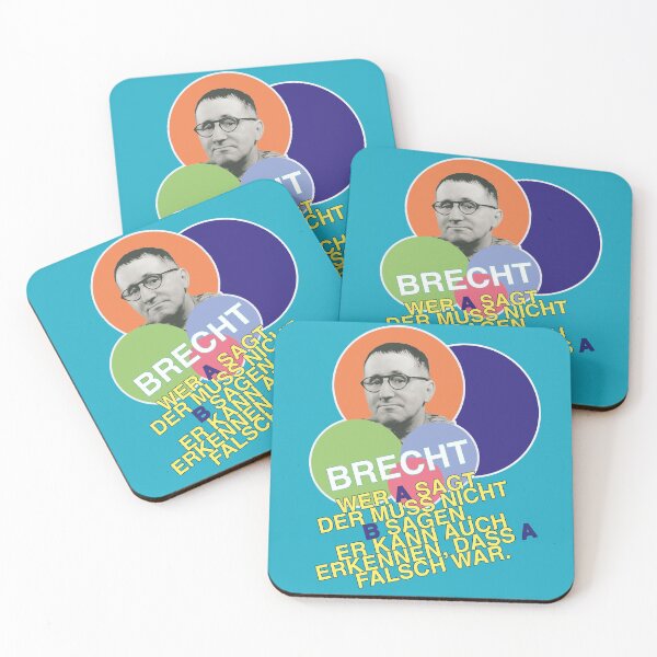 Item preview, Bertolt Brecht, quote, Anyone who says A doesn't have to say B designed and sold by Mauswohn.