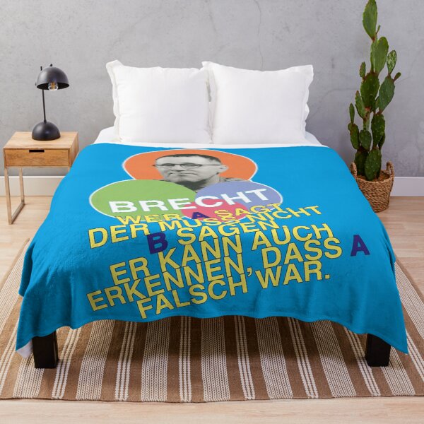 Item preview, Bertolt Brecht, quote, Anyone who says A doesn't have to say B designed and sold by Mauswohn.