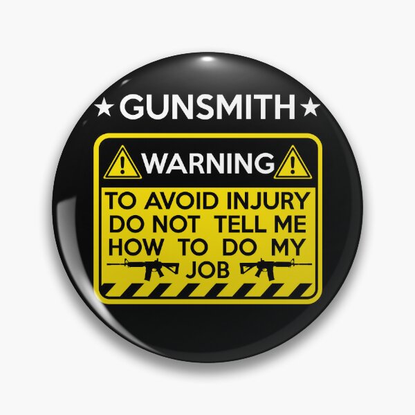 Item preview, GUNSMITH WARNING designed and sold by CosmicHype.