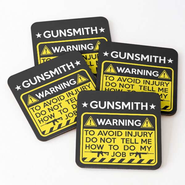 Item preview, GUNSMITH WARNING designed and sold by CosmicHype.