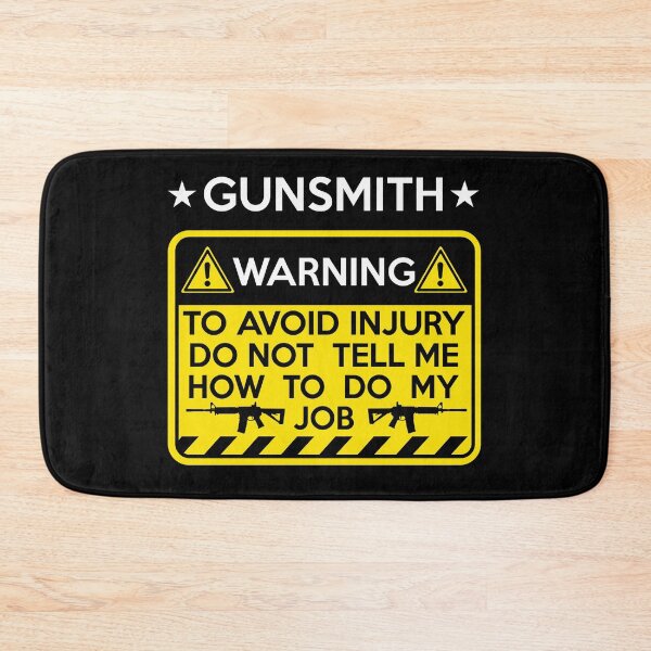 Item preview, GUNSMITH WARNING designed and sold by CosmicHype.