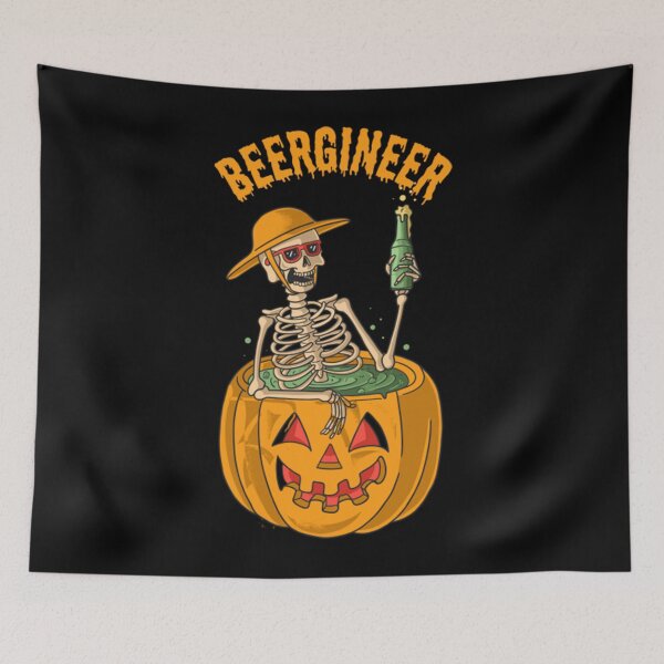 Item preview, Halloween Beergineer Skeleton designed and sold by lukecase.