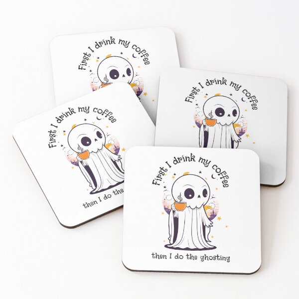 Item preview, Coffee Lover Boo-Jee Ghost First Coffee Then Ghosting I designed and sold by DevemDavam.